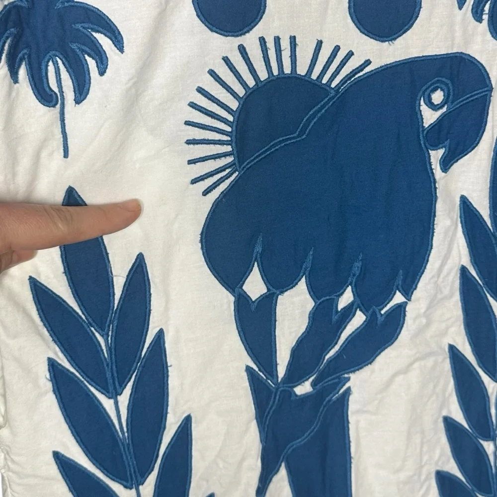 Farm Rio Embroidered Patchwork Maxi Tent Dress Size Large - Picture 12 of 16